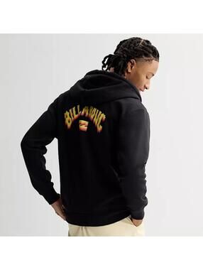 Billabong Black Zip-Up Hoodie Medium